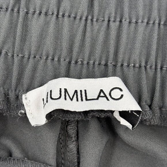 Liumilac Ankle Tie Jogger Dress Pants Womens Size XL Gray High Waist Belted - Picture 4 of 15